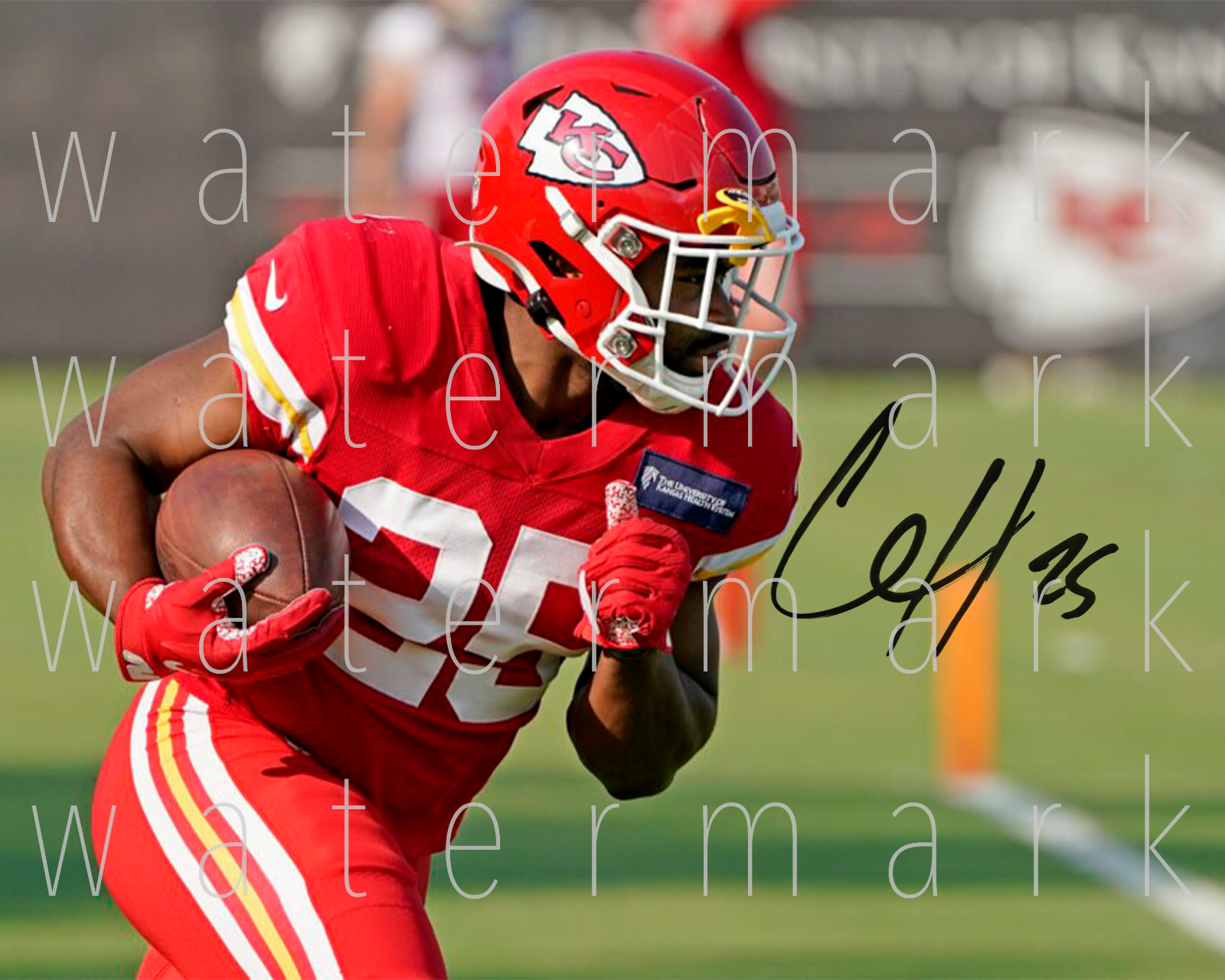 Clyde Edwards-Helaire KC Chiefs NFL signed 8X10 print Photo Poster painting poster autograph RP