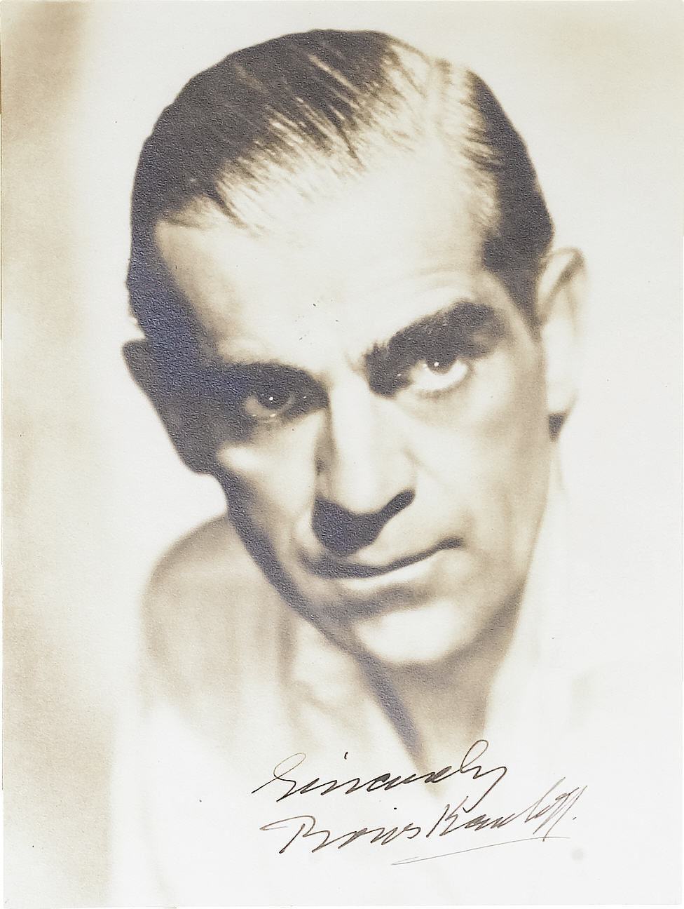 BORIS KARLOFF Signed Photo Poster paintinggraph - Film Star Actor - preprint