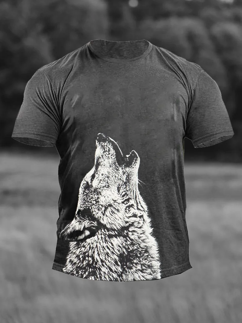 Men's Silver Wolf Roar Short Sleeve Shirt in  mildstyles