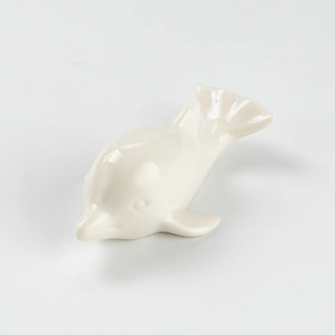 2 Dolphin Porcelain Toilet Bolt Covers 