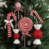 Red White Shimmers Candy Christmas Tree Hanging Decors