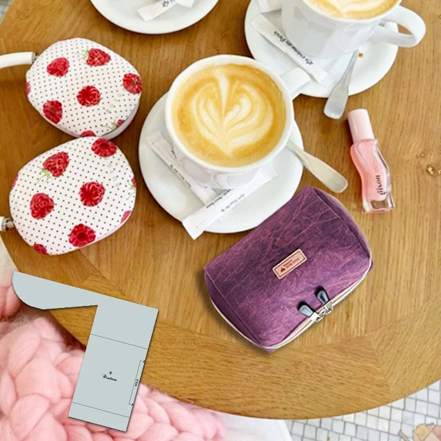Cute Zipper Pouch Sewing Template - With Instructions
