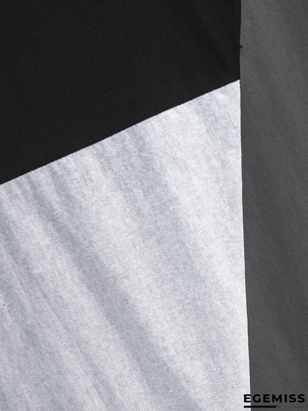 Casual Color Block Midi A-line Tee Dress | EGEMISS