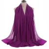 Plain Color Soft Chiffon Long Gauze Shawl Women Hijab
