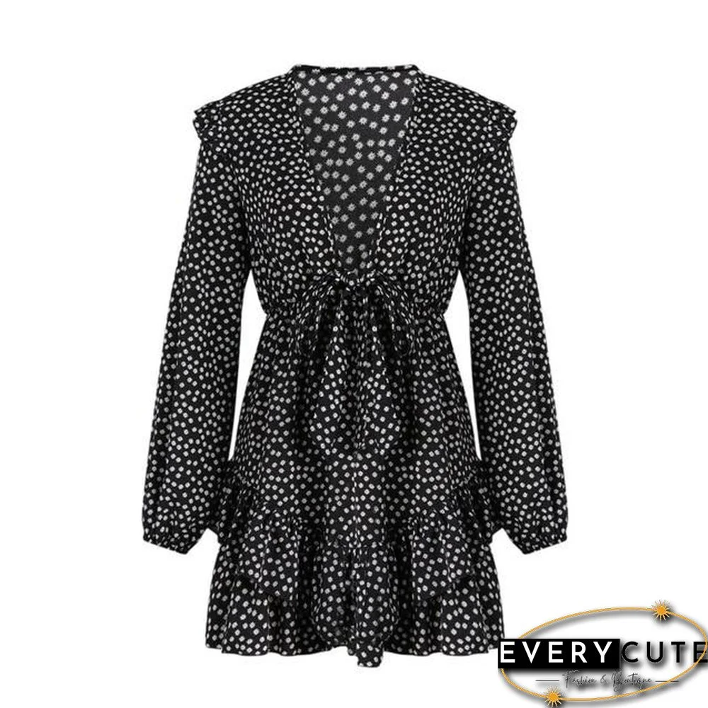 Floral Ruffle Short Mini Dress