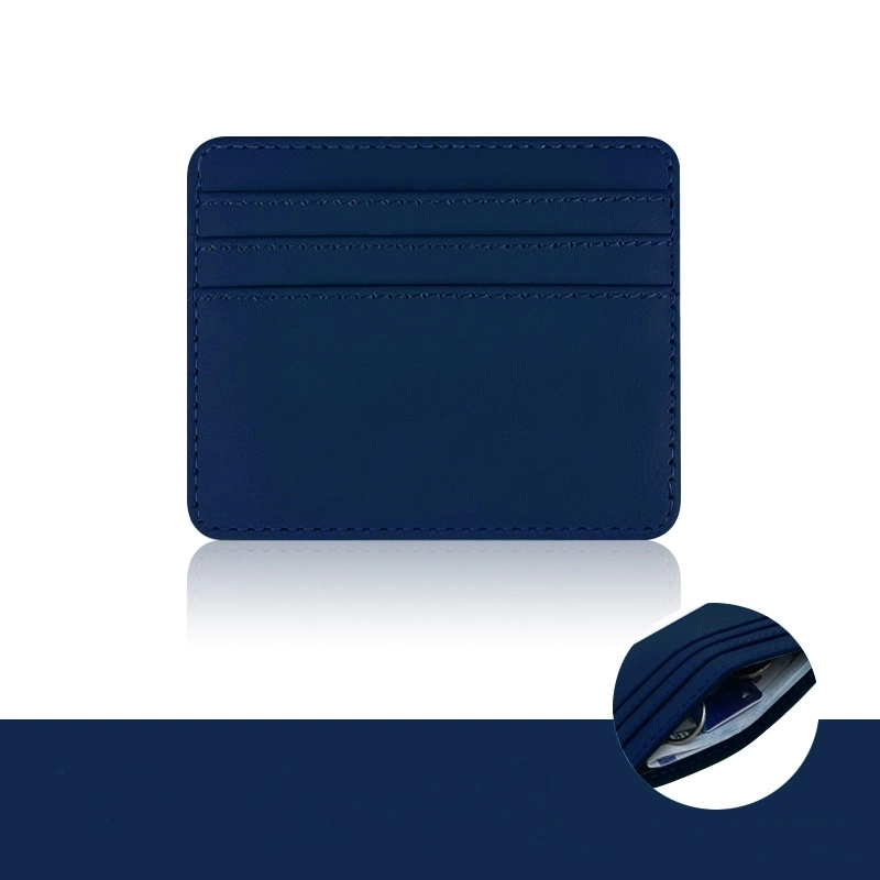 Unisex Solid Color Pu Leather Open Card Holders
