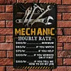  Mechanic Hourly Rate - Vintage Metal Signs(12*16Inch) - Service