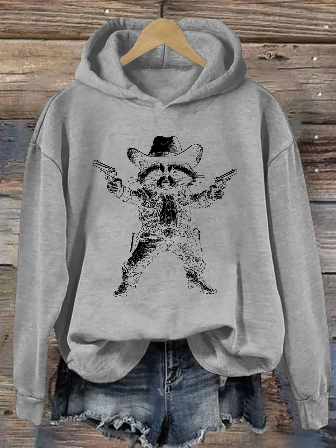Cowboy Raccoon Hoodie