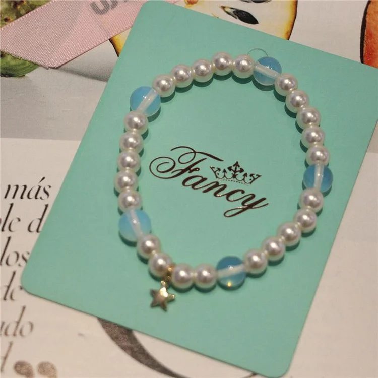 Crystal Colored Natural Stone Bracelet