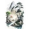 Watercolor Landscape-11CT Stamped Cross Stitch 40*60cm(Big Size)