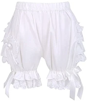Girls Cotton Ruffles Victorian Lace Lolita Pumpkin Shorts Summer Pants  Novameme