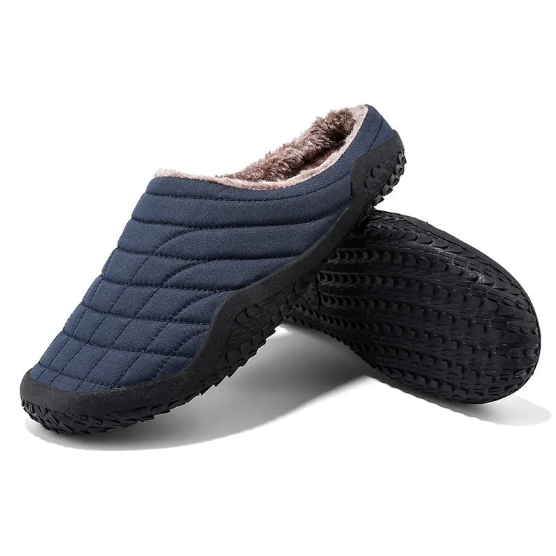 Waterproof Men Home Soft lippers Men Winter Shoes Solid Plush Sneakers House Slippers Indoor Warm Shoes Casual Zapatillas Hombre