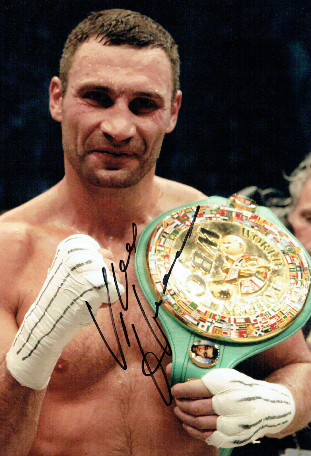 Vitali KLITSCHKO Champion Boxer Signed 12x8 Photo Poster painting A AFTAL COA Boxing Dr Ironfist