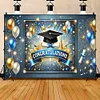 Congrats Photography Background Cloth Wear Resist Bachelor Hat Backdrop Banner