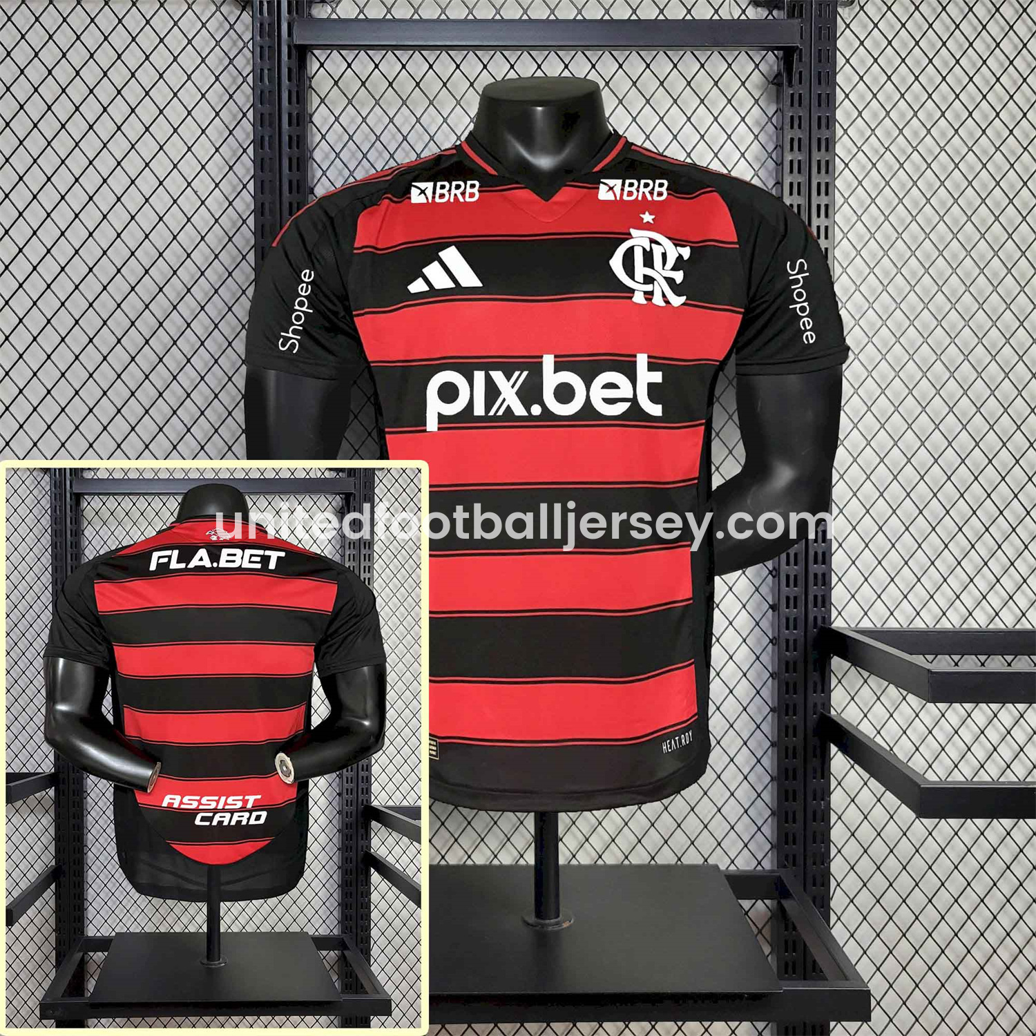 Flamengo 25-26 Home Jersey with Sponsors - Player Version