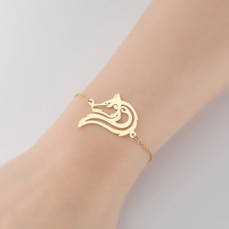 Cute Animal 201 Stainless Steel 18K Gold Plated Bracelets In Bulk