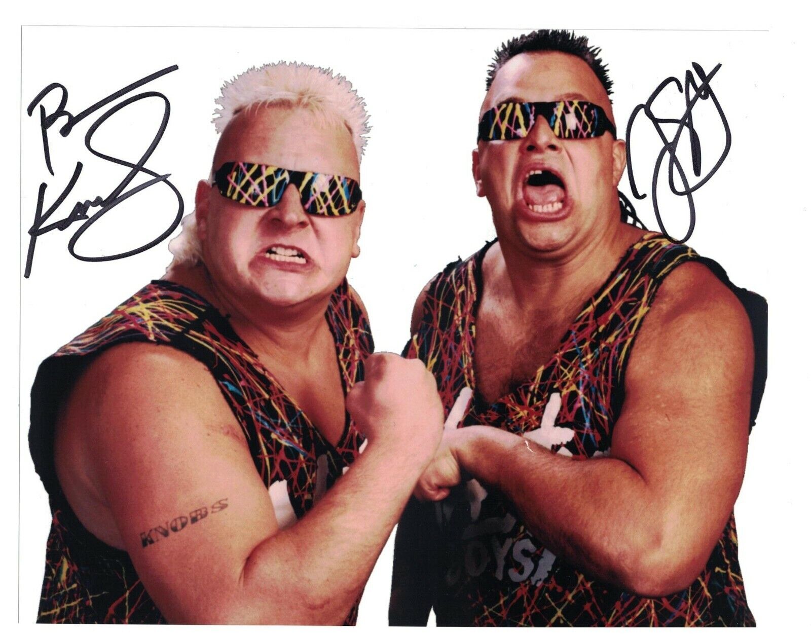 The Nasty Boys Dual Signed Autographed 8x10 Photo Poster painting WWF Brian Knobbs & Jerry Sags