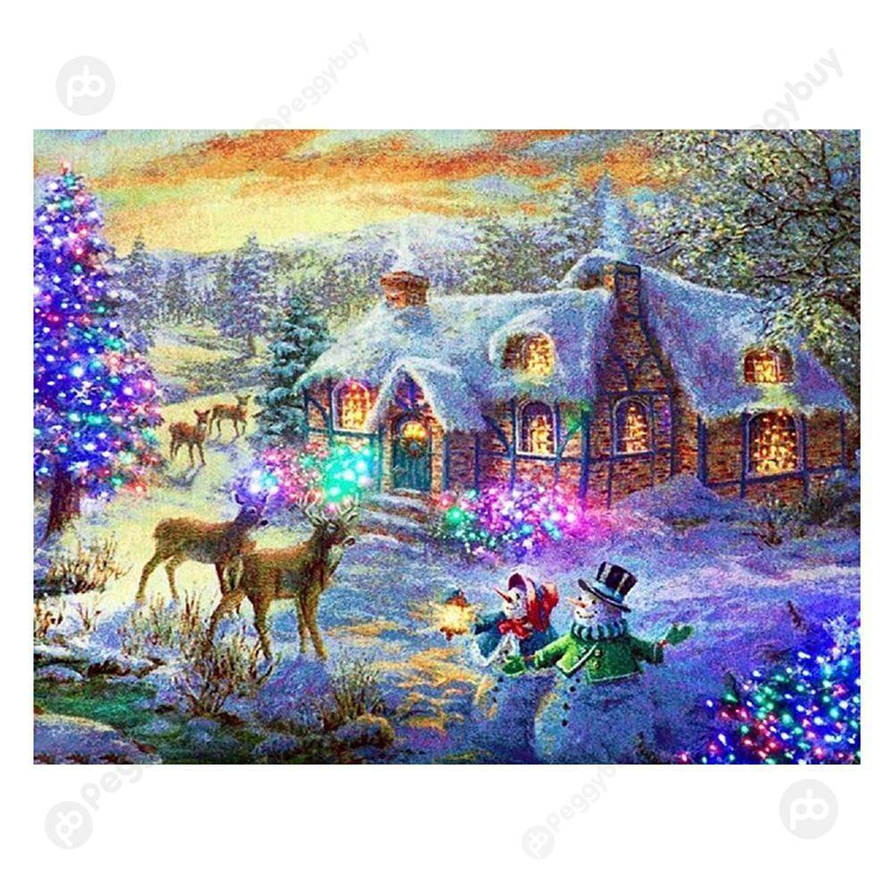

30*25CM Round Drill Diamond Painting-Christmas, 501 Original