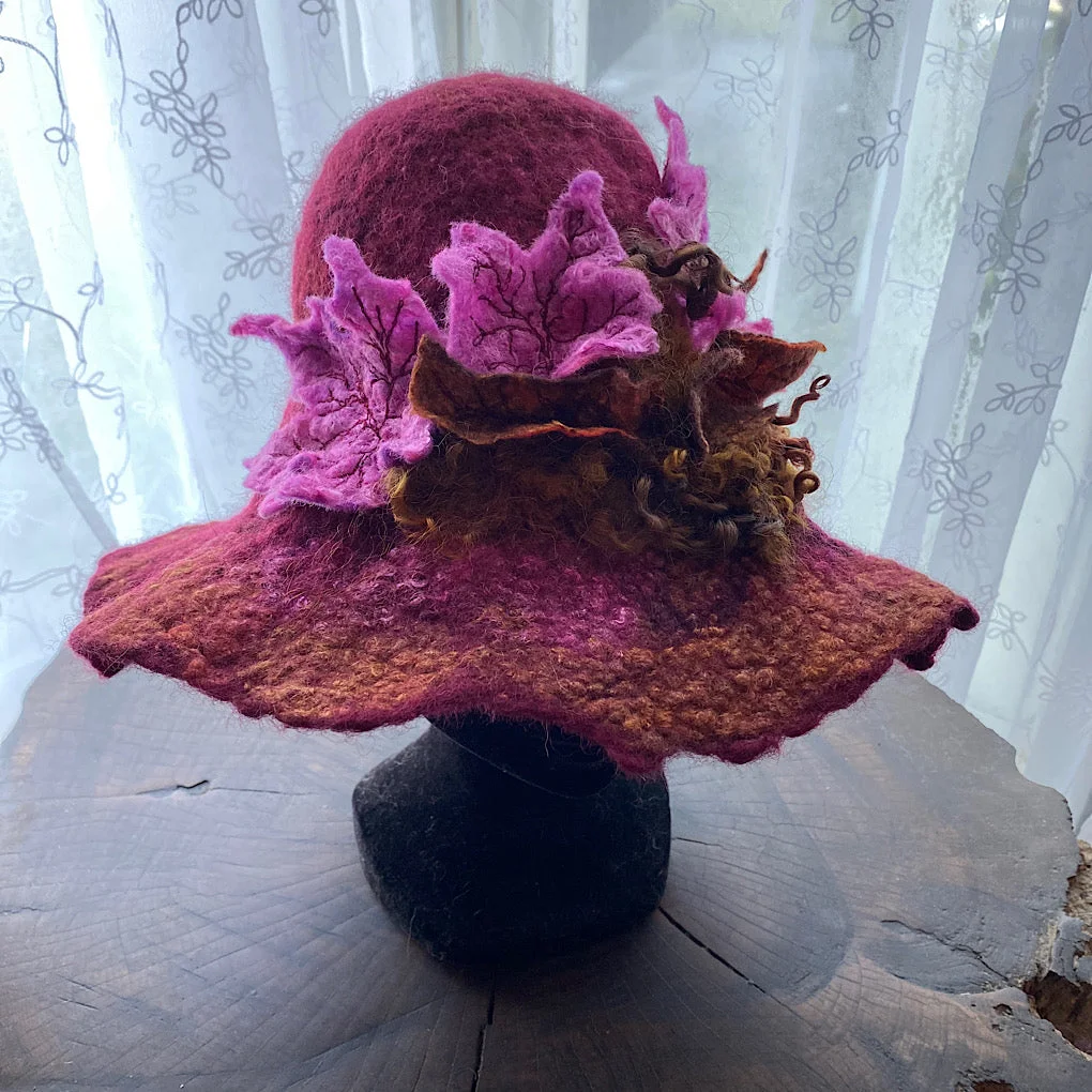 Fall Bloom felted hat-Global Online Discount Store