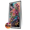 (Grande Taille) Fleurs Et Oiseaux-Peinture Diamant Ronde Compl&egrave;te-40*70CM