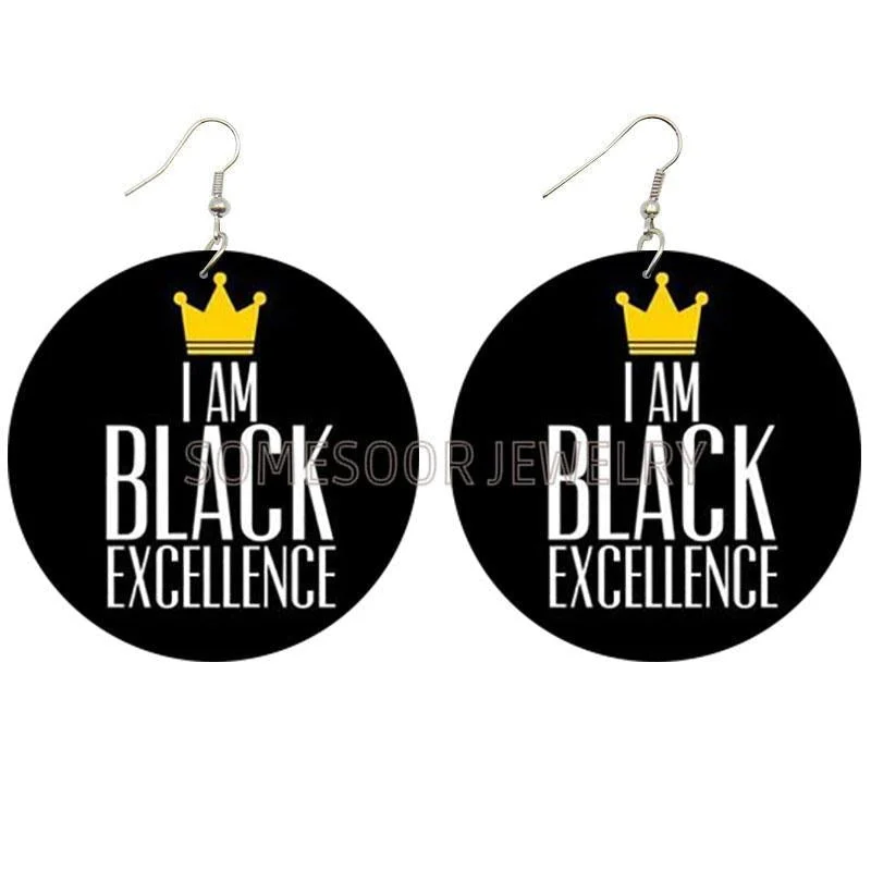 Feminism Black Queen Earrings Black Girl Jewelry