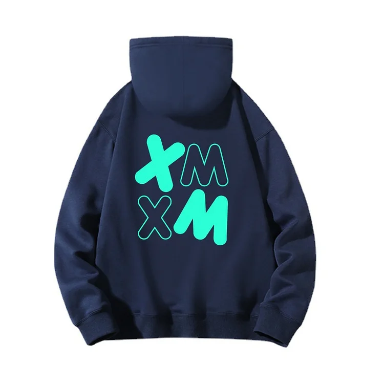 Letter Print Hoodie Loose Pullover Hooded Top at Hiphopee