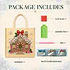 Christmas Diamond Painting Tote Bag Pearl Gem Gingerbread House Linen
