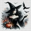 Witch Bat - 11CT Stamped Cross Stitch - 40*40cm - Halloween