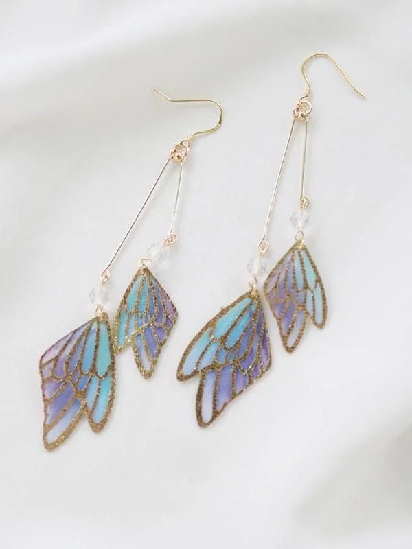 Butterfly Fairy Blue Earrings SP17867