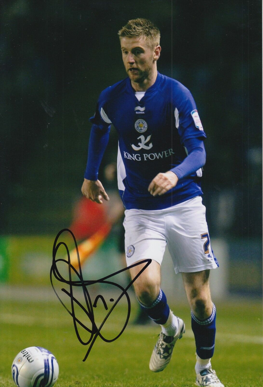 LEICESTER CITY HAND SIGNED PAUL GALLAGHER 12X8 Photo Poster painting.