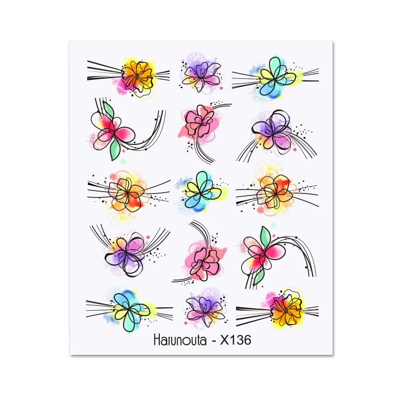 1PC Avocado/Watermelon/Orange Nail Stickers Summer Fruit Leaves Transfer Decals Sliders For Nails DIY Decoration Manicures-Nail Inspo