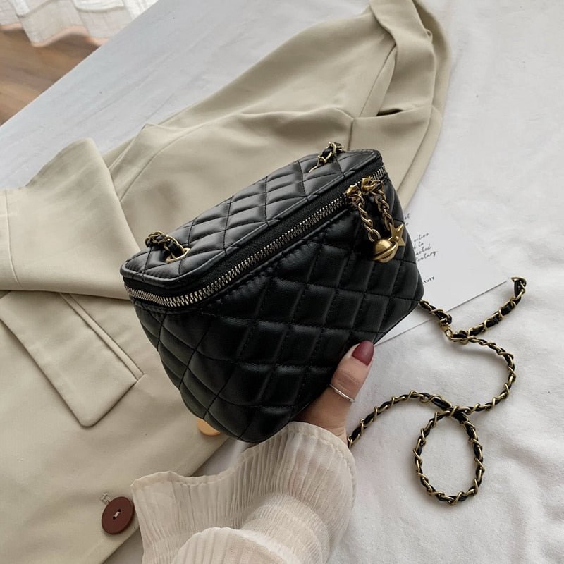 Lattice Box bag Small Crossbody Bag 2021 Fashion New High-quality Leather Women's Designer Handbag Chain Shoulder Messenger Bag