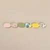 Colorful Flower Oval Barrettes 2PCS Hair Pins Set for Babies