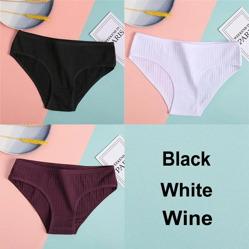 Billionm Cotton Panties Women's Underwear Casual Solid Color Panties for Women Intimate Lingerie Sexy Briefs Female Underpants M-XL