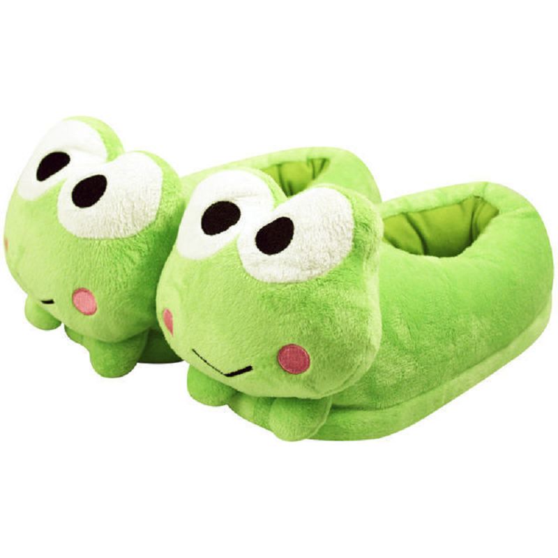 Kero Kero Keroppi D-Cut Adult PLUSH Slippers Indoor Face F Size US 7.5 A Cute Shop - Inspired by You For The Cute Soul 