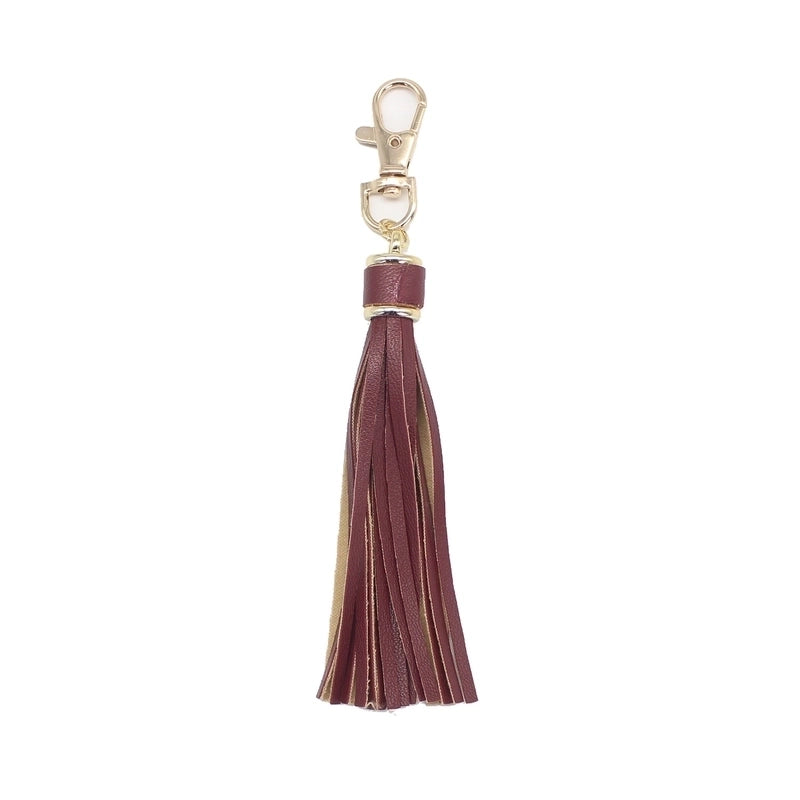 Retro Tassel Pu Leather Alloy Unisex Bag Pendant Keychain