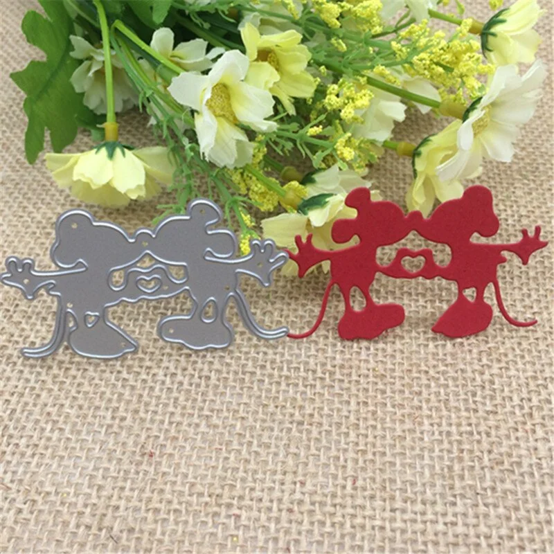 Love cartoon mouse for Scrapbook Metal Cutting Dies Stencil Scrapbooking Photo Album Card Paper Embossing Craft DIY