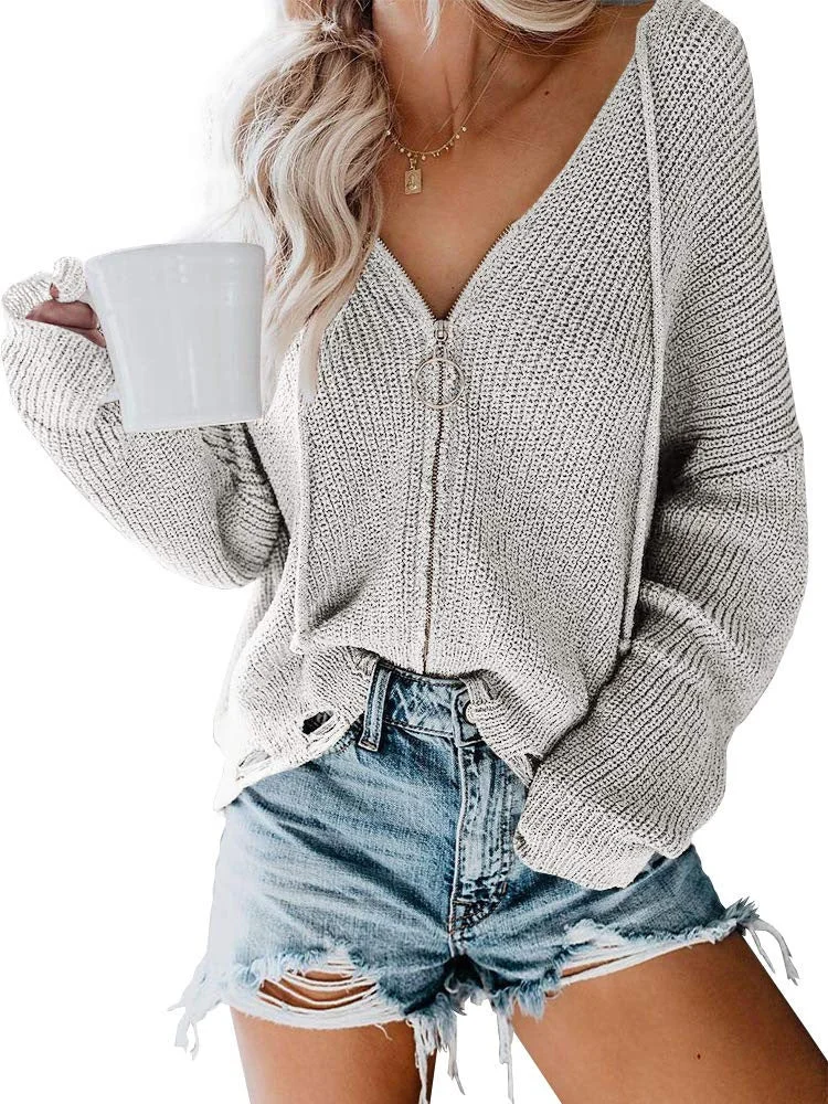 Cardigan Zip Hooded Sweater