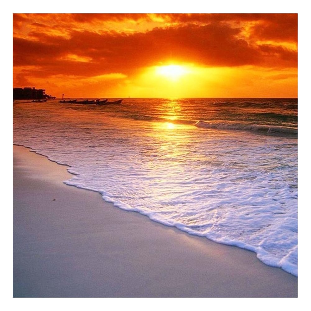 Diamond Painting - Full Round - Seaside Sunset(50*100cm)