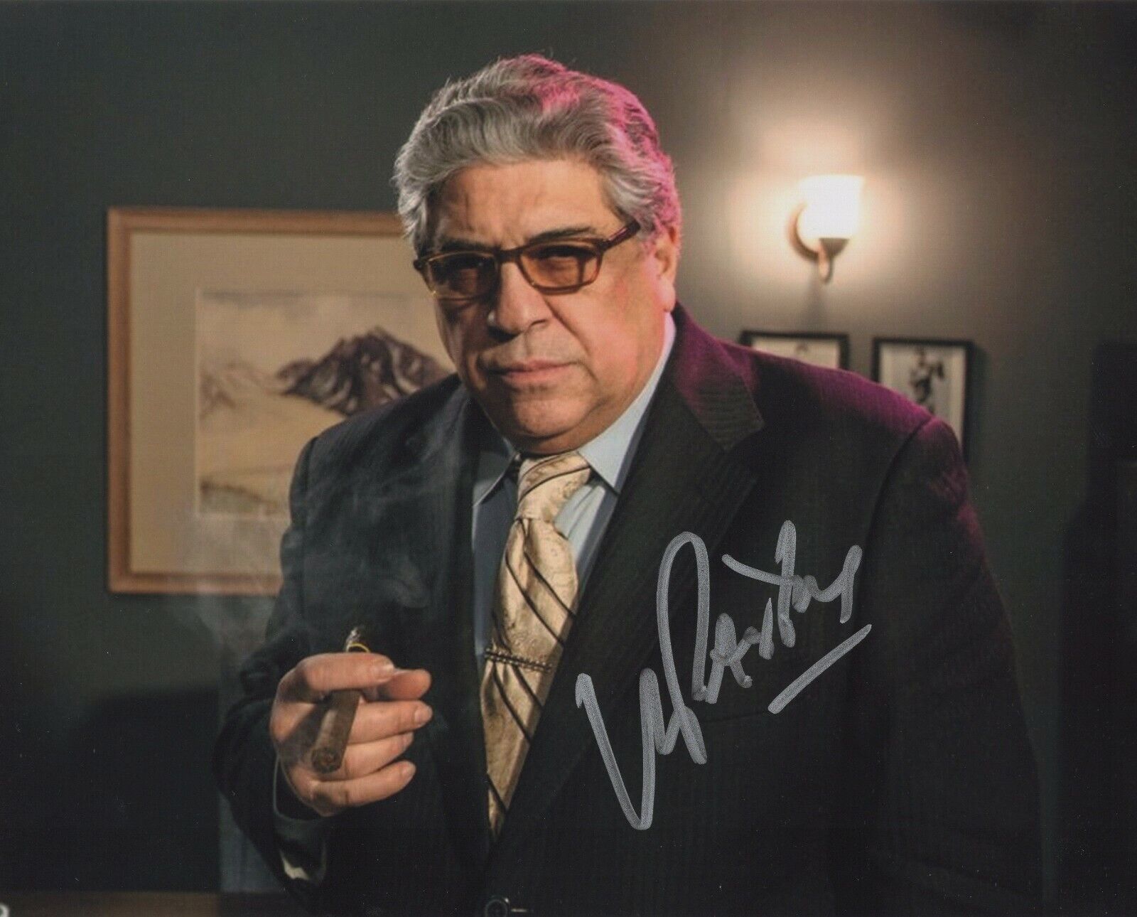 VINCENT PASTORE SIGNED AUTOGRAPH BOOZE,BROADS AND BLACKJACK 8X10 Photo Poster painting