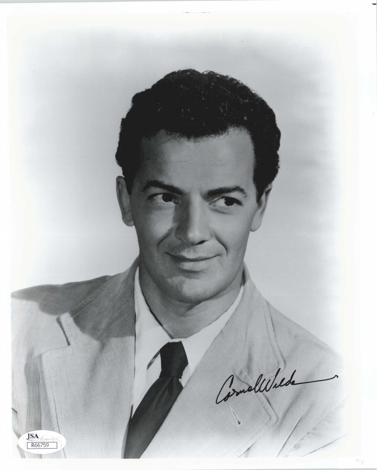 CORNEL WILDE ACTOR (DECEASED) AUTOGRAPH SIGNED 8X10 JSA AUTHENTICATED COA R66759