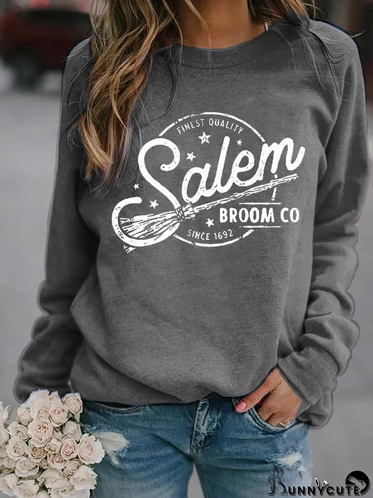 Salem Broom Company Since 1692 Print Sweatshirt