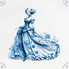 Blue And White Porcelain-Princess-11CT Stamped Cross Stitch 40*40cm/15.75*15.75in
