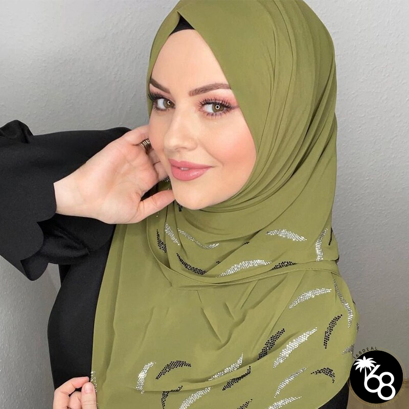 Women's Arabian Modal Headwear Printed Pattern Party Hijabs | 168DEAL