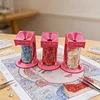 3PCS: Diamantbemalungs-Organizer, Trichter-Passung, runde Beh&auml;lter, tragbare Bohrtrichter f&uuml;r DIY-Basteln, einfaches Transferzubeh&ouml;r (Rose Red)