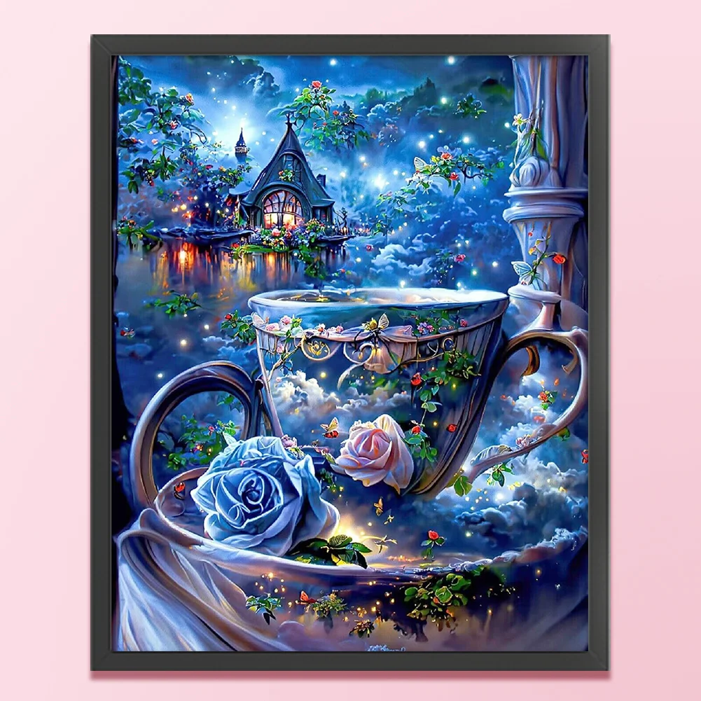 11CT Full Counted Cross Stitch - Flower(Canvas|40*50CM)