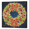 DIY Special Shape Diamond Painting Pearl Art With Inner Frame Kit 25x25cm(Christmas wreath)