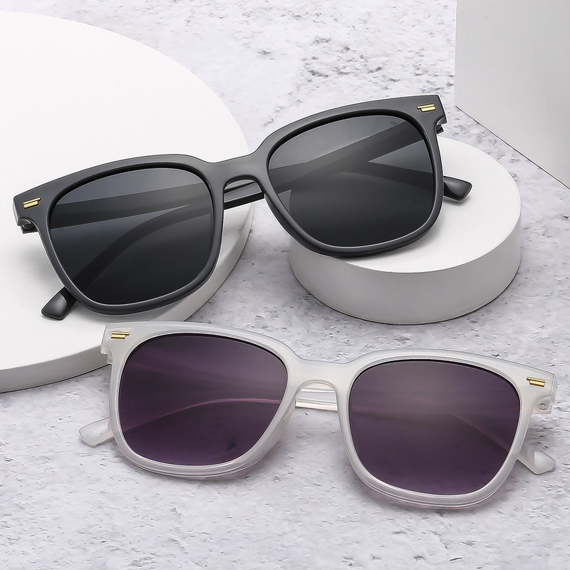 Casual Minimalist Solid Color Ac Square Full Frame Women's Sunglasses
