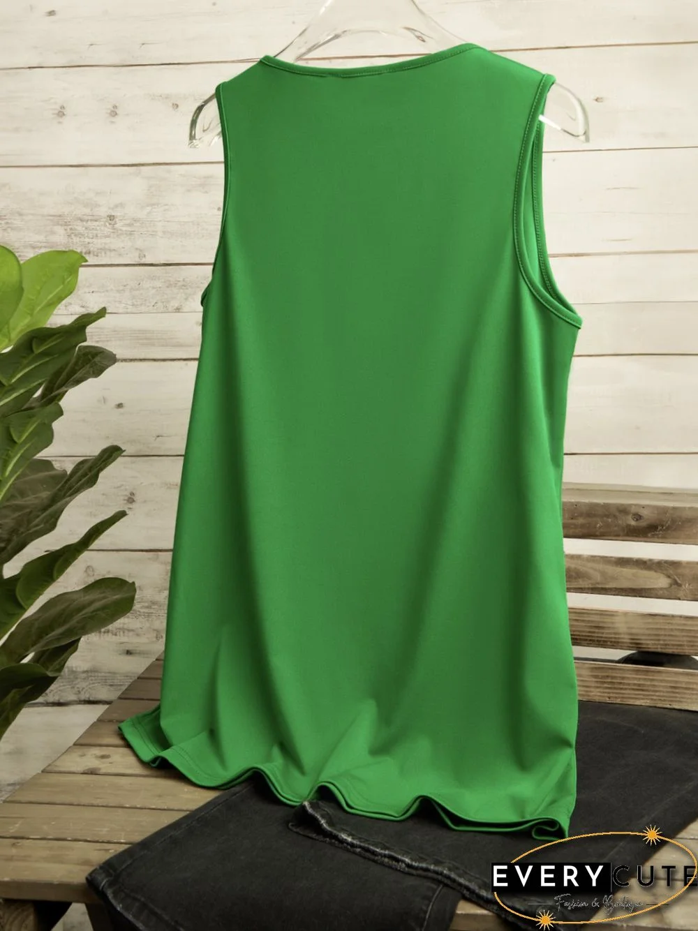 Plus size Casual Sleeveless T-shirt