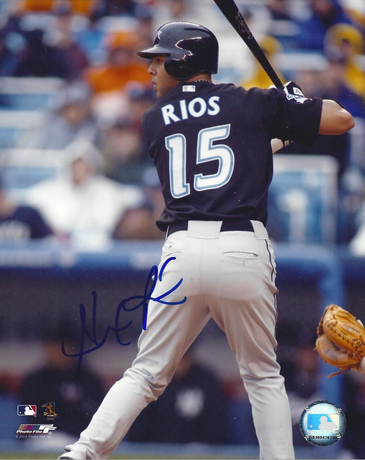 Alex Rios autographed 8x10 Toronto Blue Jays#2